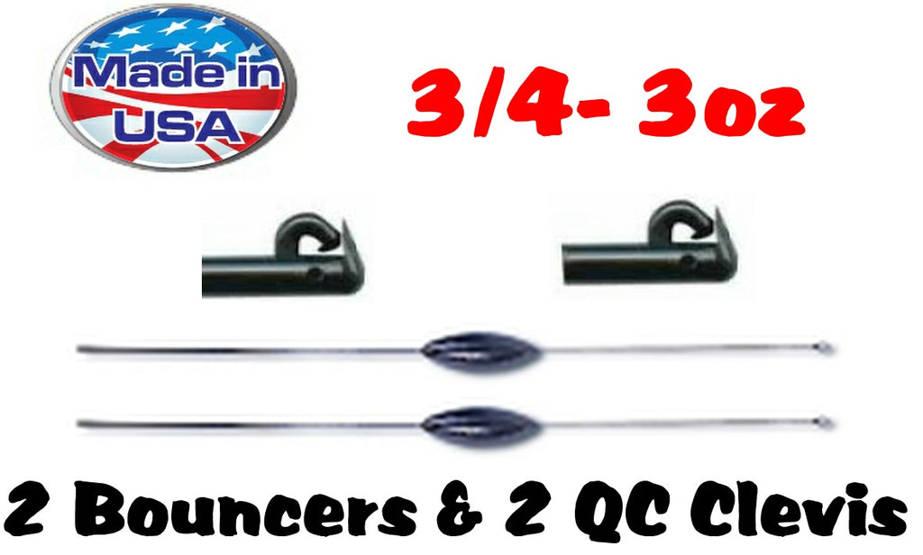 Bottom Bouncer 13.5" quick change 2 pk Fish Eye Tackle