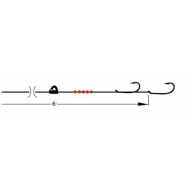 WORM HARNESS w/ clevis & beads #4, 2 hooks 2pk*