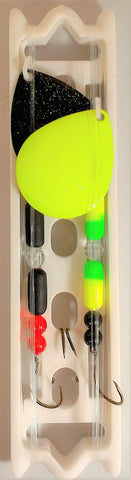 2 Pack Colorado #6 UV Harness 2 Hooks & floats w/leader holder Fits Plano 3600 box